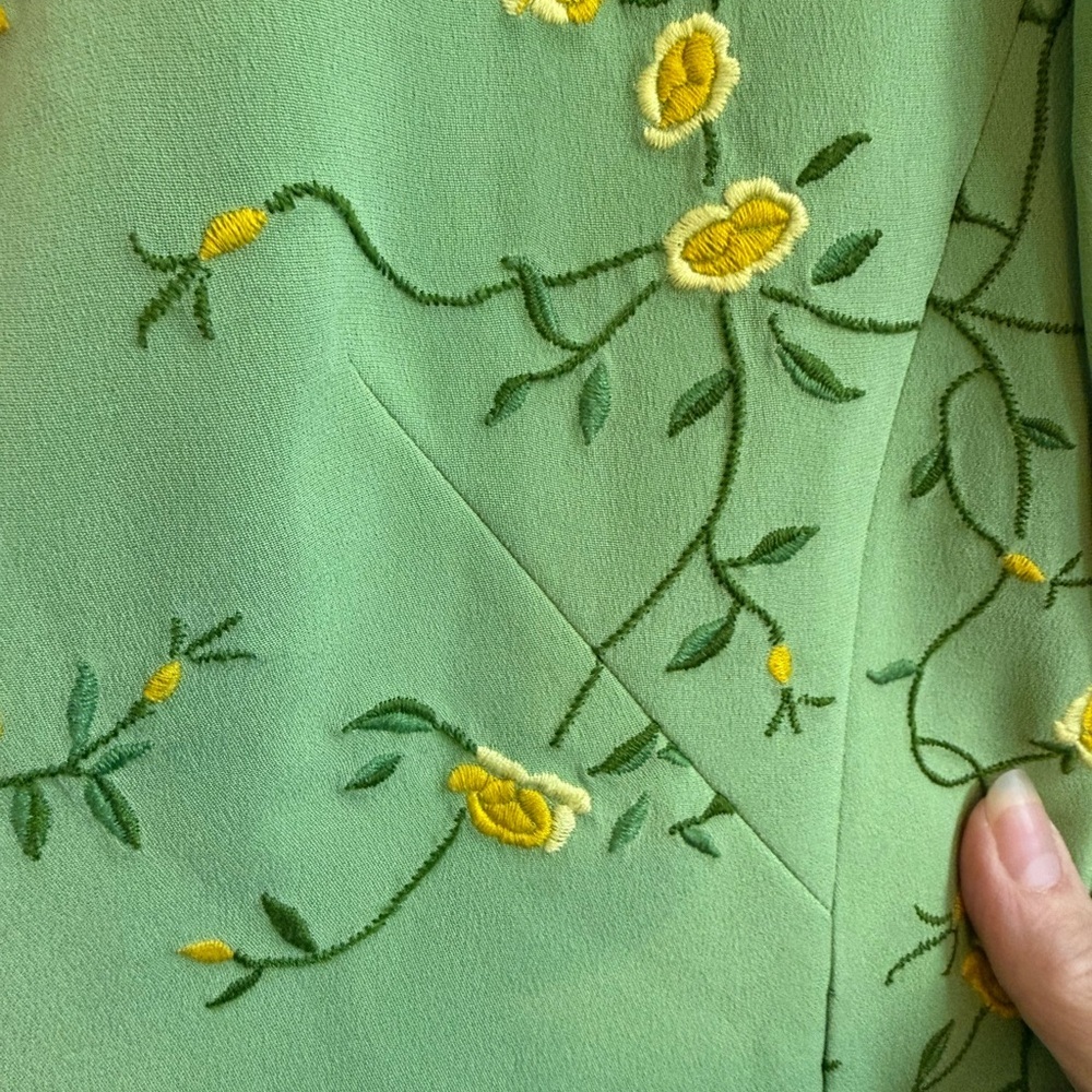 Vintage Rena Rowan Silk Embroidered Jacket - Picture 6 of 7